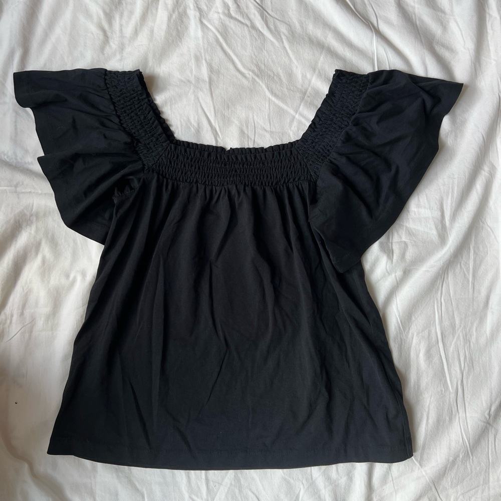 J.Crew black dress casual shirt - size xxs fits as a small - black